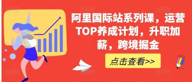 阿里国际站系列课，运营TOP养成计划，升职加薪，跨境掘金-好课程网