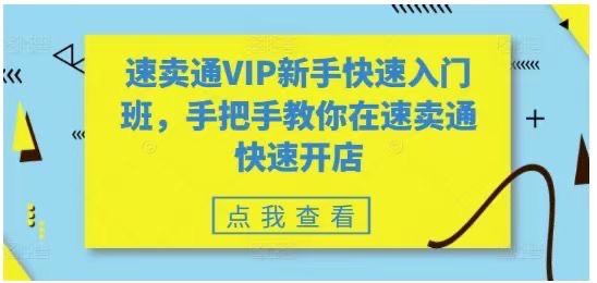 速卖通VIP新手快速入门班，手把手教你在速卖通快速开店-好课程网