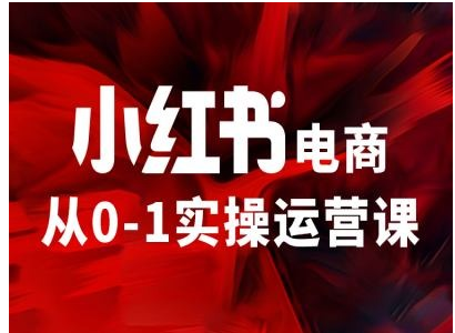 小红书电商从0-1实操运营课，让你从小白到精英-好课程网