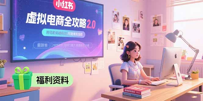 虚拟电商全攻略2.0，开店选品实操流程，账号定位、货源发布、笔记发布技巧-好课程网