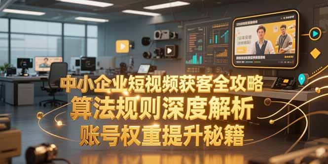中小企业短视频获客全攻略，算法规则深度解析，账号权重提升秘籍-好课程网